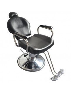 8735 Man Barber Chair with Headrest Black