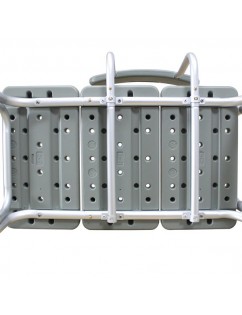 FCH Medical Bathroom Safety Shower Tub Aluminium Alloy Bath Chair Transfer Bench with Back & Handle Gray