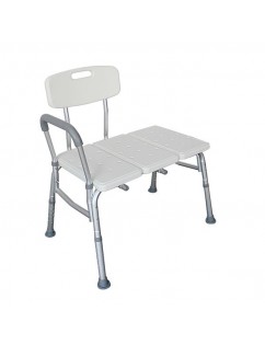 FCH Medical Bathroom Safety Shower Tub Aluminium Alloy Bath Chair Transfer Bench with Wide Seat & Padded Handle White