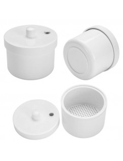 Disinfection Round Box Sterilizer Pot Clean Jar for Nail Art Metal Tools Manicure Accessories