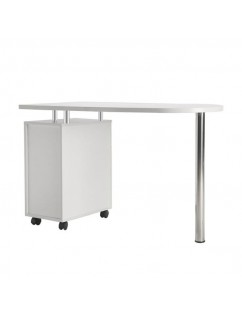 Manicure Nail Table with Drawer White