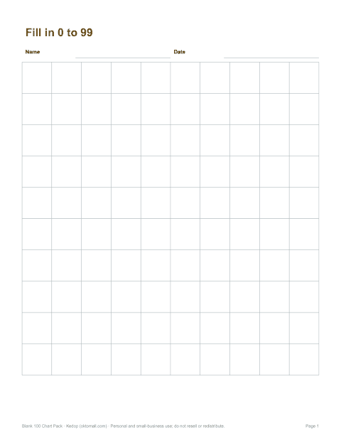 Preview of the first page of Blank 0–99 (PDF)